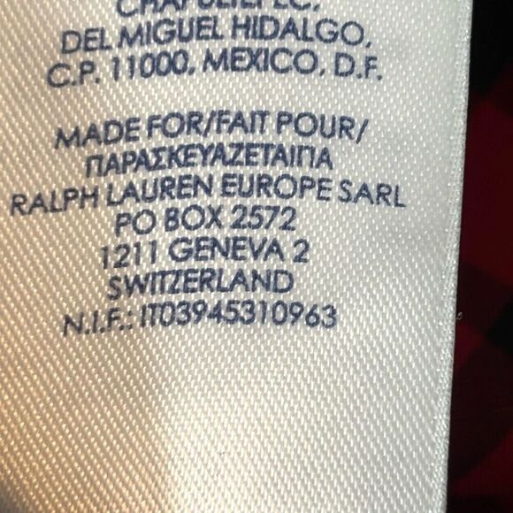 Chaps XL red & black check no iron cotton contrast print detail button front shi - Picture 7 of 7